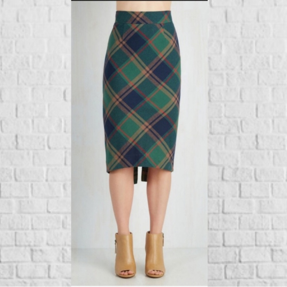 Green Plaid Tartan Skirt